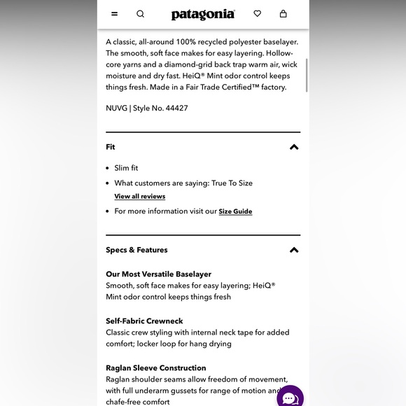 NWT- Men’s Small Patagonia Capilene Midweight Crew Baselayer Long Sleeve Shirt - Picture 2 of 5